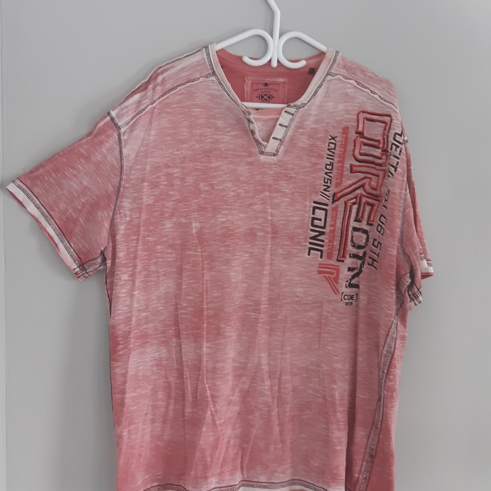 TXT Premium Connection Men's short sleeve T Shirt Size 2X, orange/pink